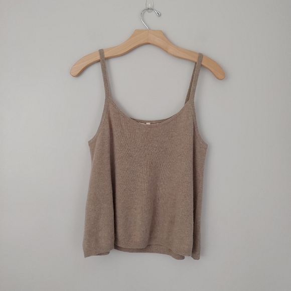 Victoria's Secret Cashmere Knit Tank Top Babydoll Size Small Tan - Picture 3 of 15